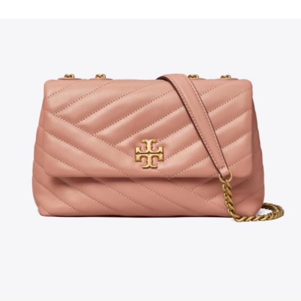 TORY BURCH New Kira Chevron Small Convertible Shoulder Bag - Pink - Picture 6 of 16